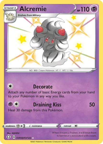Alcremie (Shining Fates Shiny Vault SV058/SV122)