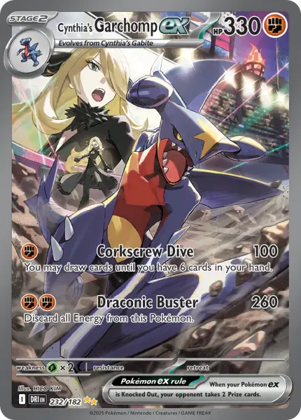 Cynthia’s Garchomp ex (Destined Rivals 232/182)