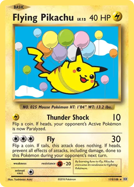 Flying Pikachu (Evolutions 110/131)