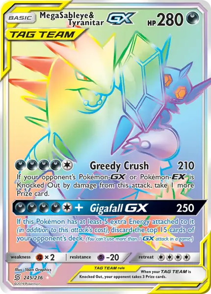 Mega Sableye & Tyranitar-GX (Unified Minds 245/236)