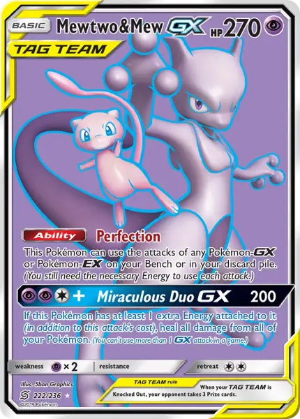 Mewtwo & Mew-GX (Unified Minds 222/236)