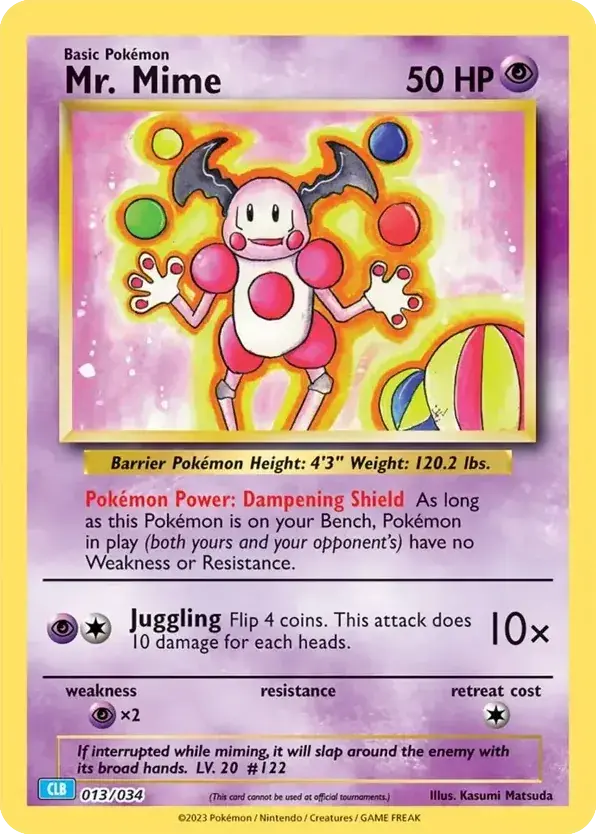 Mr. Mime (Pokémon TCG Classic - Blastoise 013/034) 1 Mr. Mime (Pokémon TCG Classic - Blastoise 013/034)
