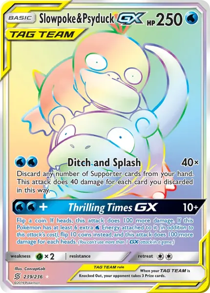 Slowpoke & Psyduck-GX (Unified Minds 239/236)