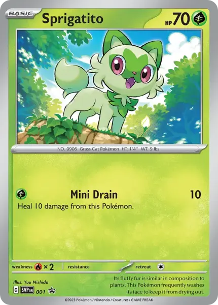 Sprigatito (Scarlet & Violet Black Star Promos 1) 1 Sprigatito (Scarlet & Violet Black Star Promos 1)