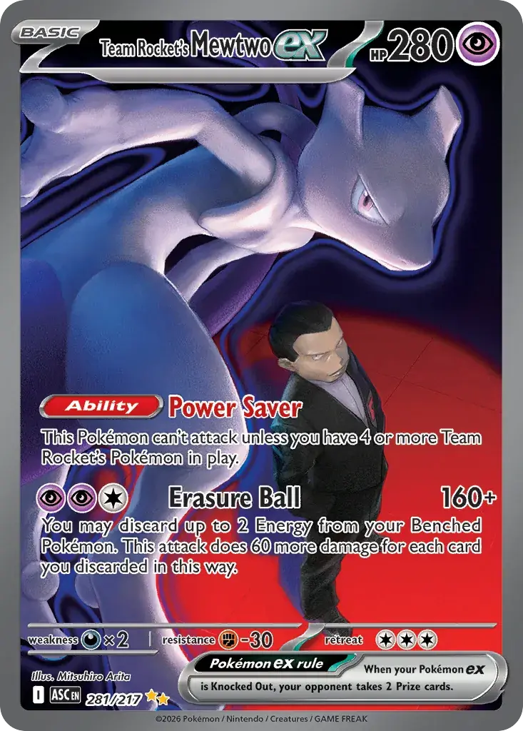 Team Rocket’s Mewtwo ex (Ascended Heroes 281/217)