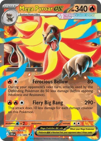 Mega Pyroar ex Pokémon kartı